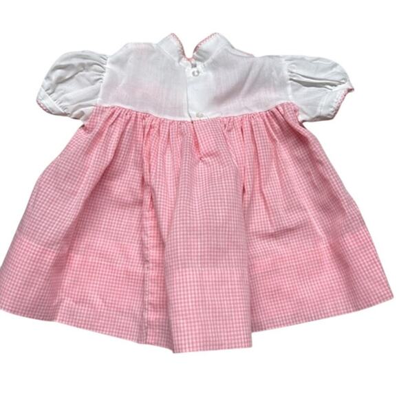 Vintage Polly Flinders Adorable Pink gingham Dress and Lined Bottoms Size 9 Mos - Picture 3 of 6